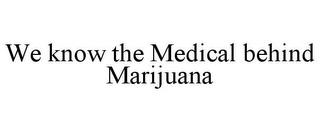 WE KNOW THE MEDICAL BEHIND MARIJUANA trademark