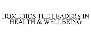 HOMEDICS THE LEADERS IN HEALTH & WELLBEING trademark