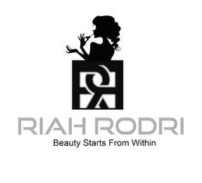 RR RIAH RODRI BEAUTY STARTS FROM WITHIN trademark