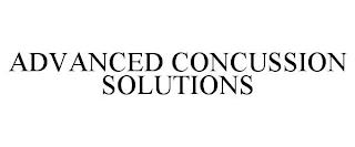 ADVANCED CONCUSSION SOLUTIONS trademark