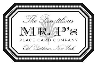 THE PUNCTILIOUS MR. P'S PLACE CARD COMPANY OLD CHATHAM, NEW YORK trademark