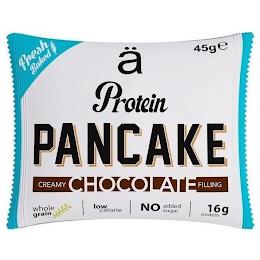 Ä PROTEIN PANCAKE FRESH BAKED 45GE CREAMY CHOCOLATE FILLING WHOLE GRAIN LOW CALORIE NO ADDED SUGAR 16G PROTEIN trademark