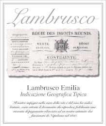 LAMBRUSCO LAMBRUSCO EMILIA INDICAZIONE GEOGRAFICA TIPICA IL NOSTRO IMPEGNO NELLA CURA DELLA VITE E DEL VINO HA RADICI LONTANE, COME ATTESTA IL DOCUMENTO CHE RIPRODUCE FEDELMENTE UNA RICEVUTA DI PAGAMENTO RILASCIATA AD UN NOSTRO ANTENATO DAI FUNZIONARI DI NAPOLEONE NEL 1810 trademark