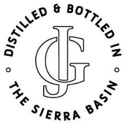 JG DISTILLED & BOTTLED IN THE SIERRA BASIN trademark