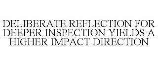 DELIBERATE REFLECTION FOR DEEPER INSPECTION YIELDS A HIGHER IMPACT DIRECTION trademark