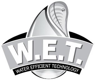 W.E.T. WATER EFFICIENT TECHNOLOGY trademark