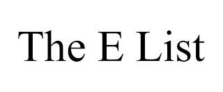 THE E LIST trademark