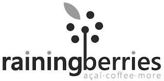 RAININGBERRIES ACAI · COFFEE · MORE trademark