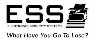 ESS ELECTRONIC SECURITY SYSTEMS WHAT HAVE YOU GOT TO LOSE? trademark