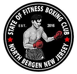 STATE OF FITNESS BOXING CLUB EST. 2016 NORTH BERGEN NEW JERSEY trademark