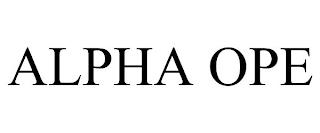 ALPHA OPE trademark