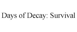 DAYS OF DECAY: SURVIVAL trademark