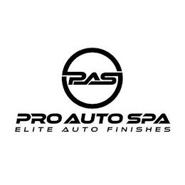 PAS PRO AUTO SPA ELITE AUTO FINISHES trademark