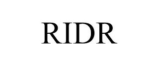 RIDR trademark