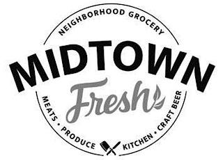 NEIGHBORHOOD GROCERY MIDTOWN FRESH MEATS · PRODUCE KITCHEN · CRAFT BEER trademark