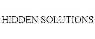 HIDDEN SOLUTIONS trademark