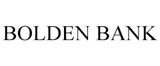 BOLDEN BANK trademark