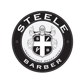 ·STEELE· BARBER TRADITIONS REDEFINED S B trademark