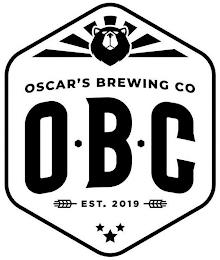 OSCAR'S BREWING CO O B C EST. 2019 trademark