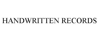 HANDWRITTEN RECORDS trademark