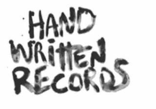 HAND WRITTEN RECORDS trademark