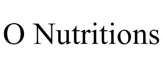 O NUTRITIONS trademark