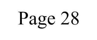 PAGE 28 trademark