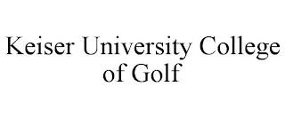 KEISER UNIVERSITY COLLEGE OF GOLF trademark