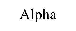 ALPHA trademark