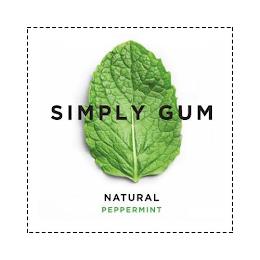 SIMPLY GUM NATURAL PEPPERMINT trademark