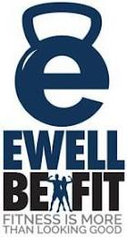 E EWELL BE FIT FITNESS IS MORE THAN LOOKING GOOD trademark