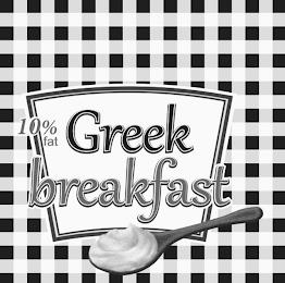 10% FAT GREEK BREAKFAST trademark