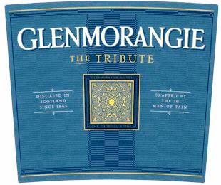 GLENMORANGIE THE TRIBUTE DISTILLED IN SCOTLAND SINCE 1843 GLENMORANGIE SIGNET THE CADBOLL STONE CRAFTED BY THE 16 MEN OF TAIN trademark