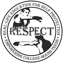 RESPECT REAL-LIFE EDUCATION FOR SELF PROTECTION EMPOWERING COLLEGE-BOUND TEENS trademark