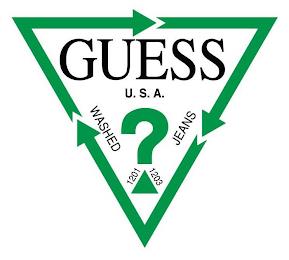 GUESS? U.S.A. WASHED JEANS 1201 1203 trademark