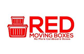 RED MOVING BOXES NO MORE CARDBOARD BOXES trademark