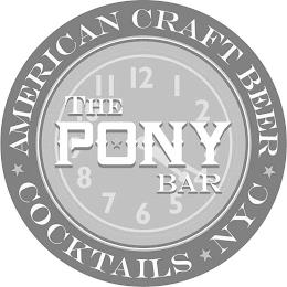 THE PONY BAR AMERICAN CRAFT BEER COCKTAILS NYC trademark