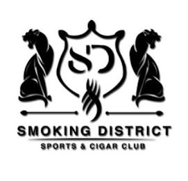 SD SMOKING DISTRICT SPORTS & CIGAR CLUB trademark