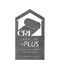 CRI GREEN LABEL+PLUS INDOOR AIR QUALITY TESTING PROGRAM CARPET-RUG.ORG trademark