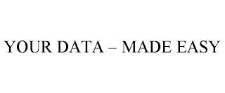 YOUR DATA - MADE EASY trademark