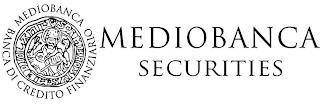 MEDIOBANCA BANCA DI CREDITO FINANZIARIO MEDIOBANCA SECURITIES trademark