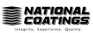 NATIONAL COATINGS INTEGRITY. EXPERIENCE. QUALITY. trademark