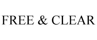 FREE & CLEAR trademark