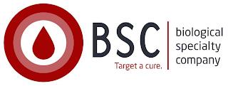 BSC TARGET A CURE. BIOLOGICAL SPECIALTYCOMPANY trademark