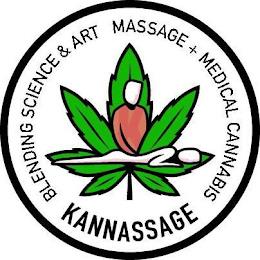 KANNASSAGE BLENDING SCIENCE & ART MASSAGE + MEDICAL CANNABIS trademark