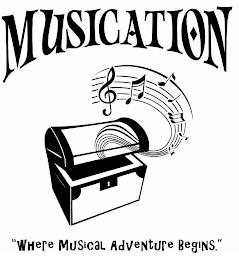 MUSICATION "WHERE MUSICAL ADVENTURE BEGINS." trademark