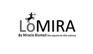 LOMIRA BY MIRACLE BIOMED THE EXPERTS INSKIN SCIENCE trademark