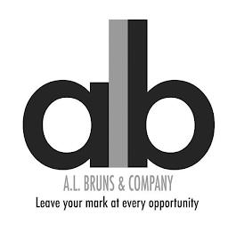 ALB A.L. BRUNS & COMPANY LEAVE YOUR MARK AT EVERY OPPORTUNITY trademark