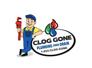 CLOG GONE PLUMBING AND DRAIN 1-855-CLOG-GONE trademark