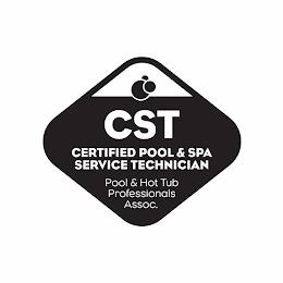 CST CERTIFIED POOL & SPA SERVICE TECHNICIAN POOL & HOT TUB PROFESSIONALS ASSOC. trademark